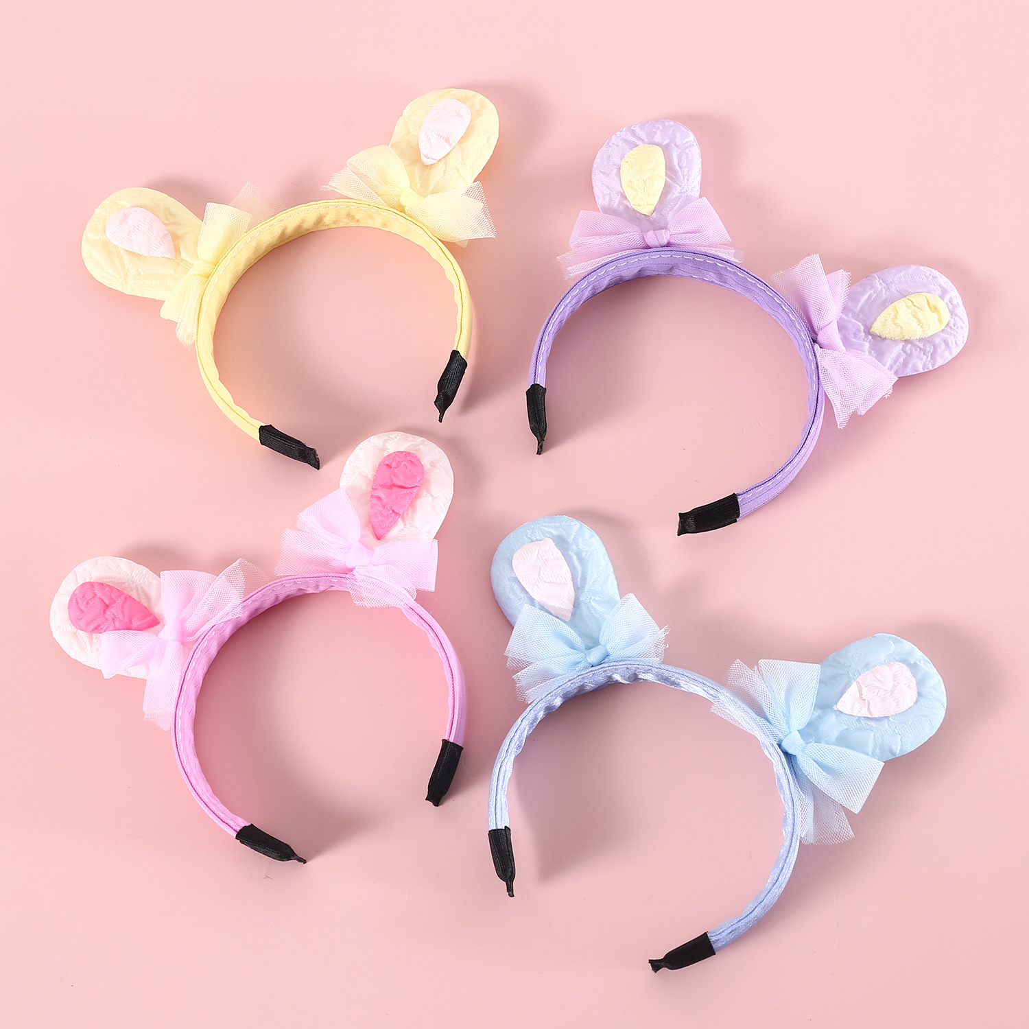 Mascotas lindas orejas de conejo arco de cabello gatos Malzies perros conejos muñecas de algodón accesorios toque de cabeza