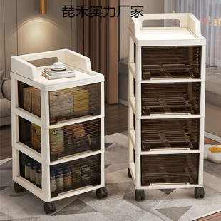 Thickened Drawer-Type Storage Cabinet, Home Living Room Storage Cabinet, Multi-Layer Sandwich Storage Cabinet, Japanese-Style Bedroom Bedside Table