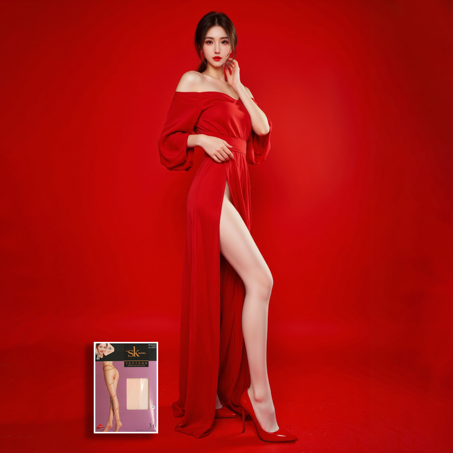 [16 Colors] SK S822 High-Density Seamless T-Crotch Pantyhose for Women, Summer Ultra-Thin Invisible T-Crotch Skin-Smoothing Pantyhose, Nude Color