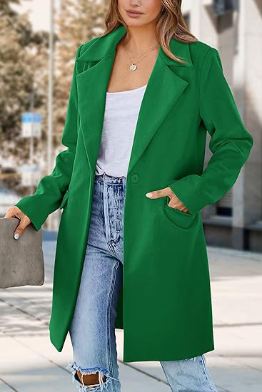 Damen Wollmantel Für Herbst Und Winter Cardigan Mit Einem Knopf_voghion.com