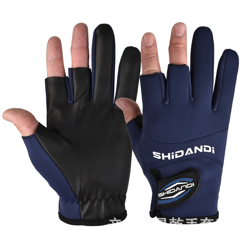 낚시 장갑 붙여 넣기 파란색