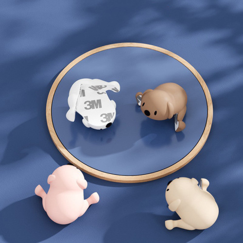 Puppy cartoon shape silicone anti-collision corner protector, child safety table corner protective cover, coffee table table corner sticker