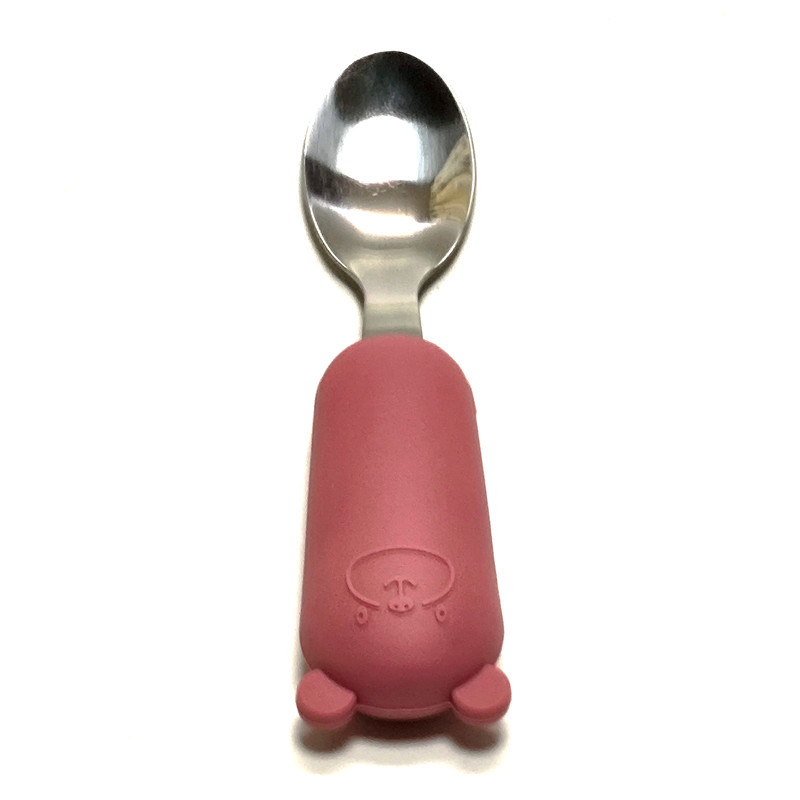 버건디 (곰 실리콘 스테인리스 숟가락)