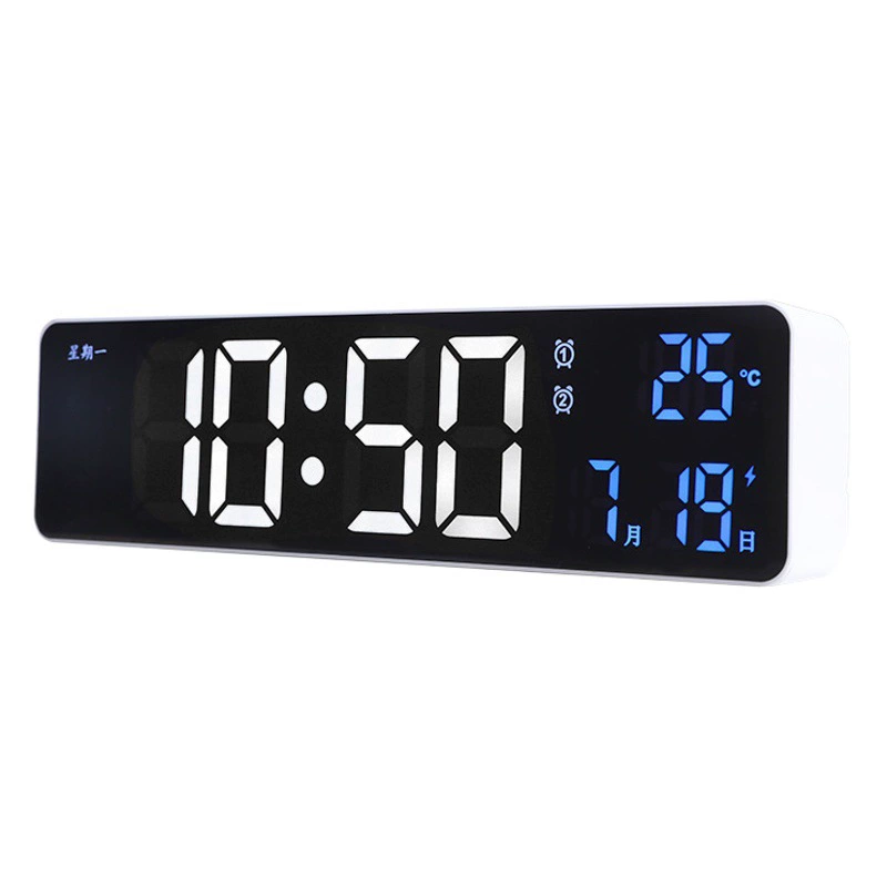 Аккумуляторная светодиодные часы с температурой электронные часы гостиной настенные часы простые цифровые часы прикроватный будильник Повтор 6625