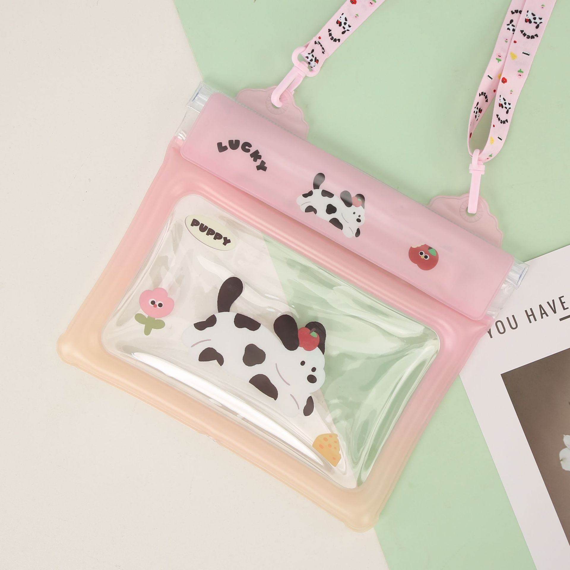 더블 버튼 숄더백 달마시안