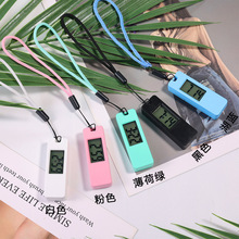 工作学习考研迷你静音电子表便携学生背包钥匙扣小挂表小巧电子钟
