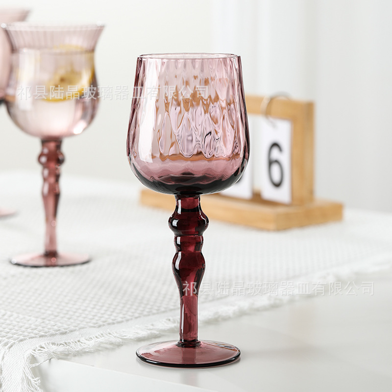 Lu Jing Vintage mid-Ancient copa de vino rojo púrpura vertical de la vendimia copa de vino traje al por mayor