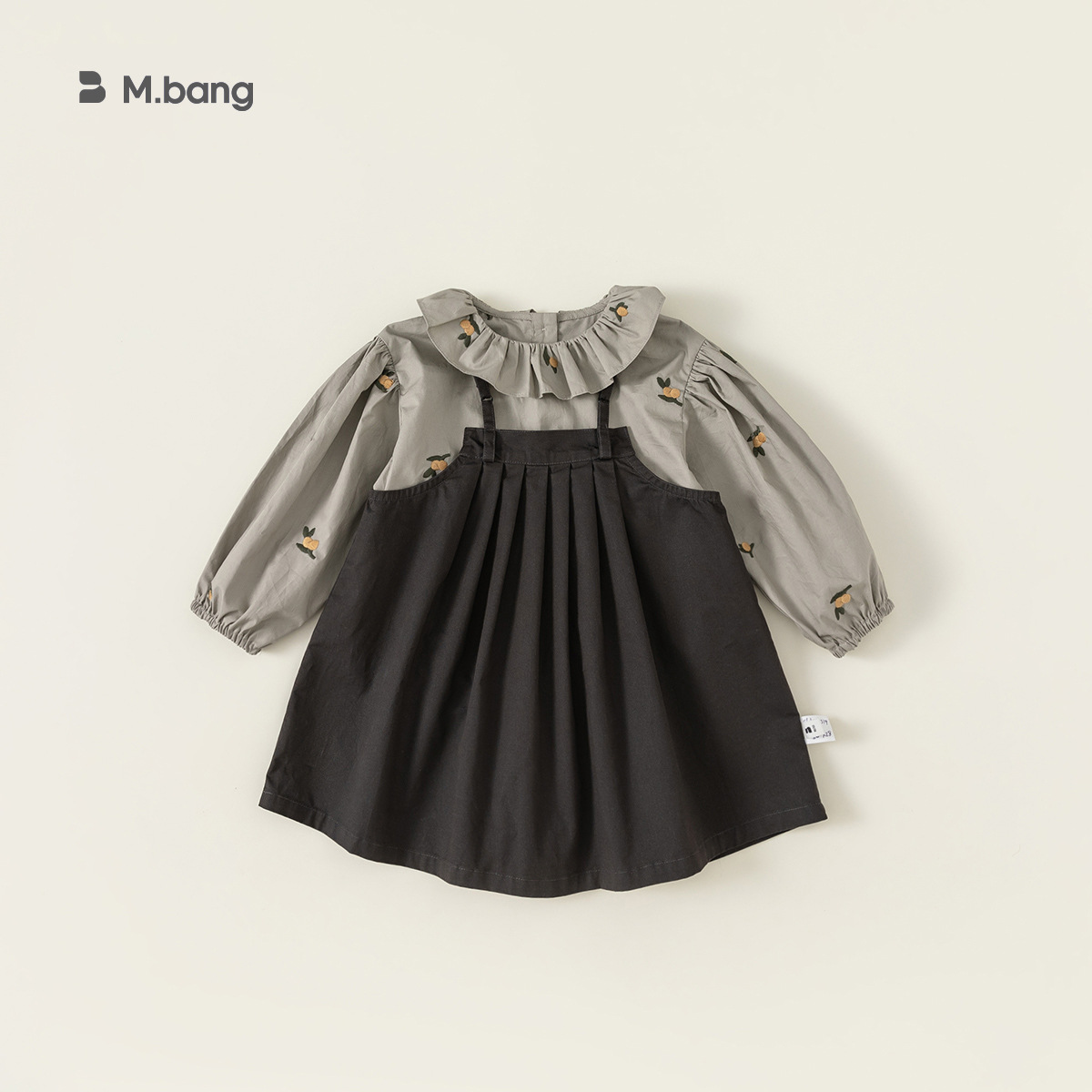 Babycity ropa de primavera para niñas traje estilo preppy camisa falda de la Liga de dos piezas ropa para niños QT23156