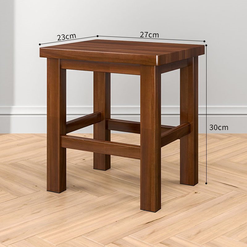 [완성품] 원목 사각스툴-월넛색상 27x23x30cm