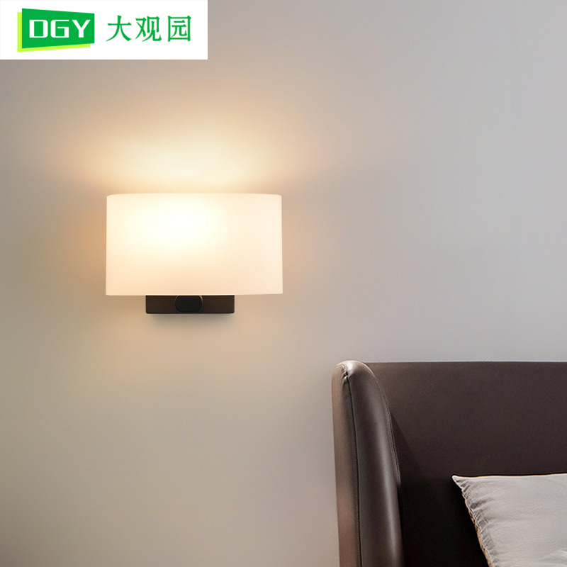 Grand View Garden moderna y simple lámpara de cama lámpara de pared sala de estar dormitorio principal pasillo de fondo lámpara de pared luminaria Zhongshan 485L