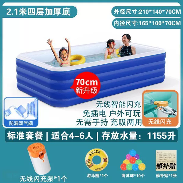 2.1 meters of four-layer thickened bottom- [Wireless Flash Charging] Standard Package