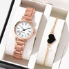 Fashionable watch, quartz steel belt, universal set for leisure, 2022 collection, Birthday gift