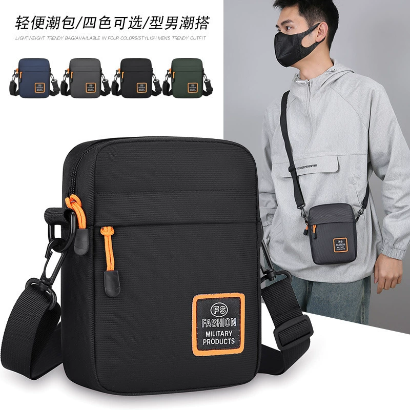 Мужская сумка, трансграничная трендовая повседневная мужская сумка через плечо, износостойкая деловая сумка из ткани Оксфорд, легкая универсальная сумка через плечо