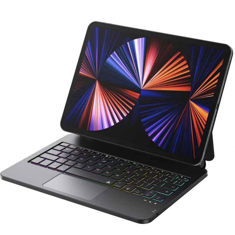 For iPad Wonderful Control Keyboard Pro11/12.9/13 "Flat Panel Suspension Magnetic Bluetooth Keyboard Colorful Backlight