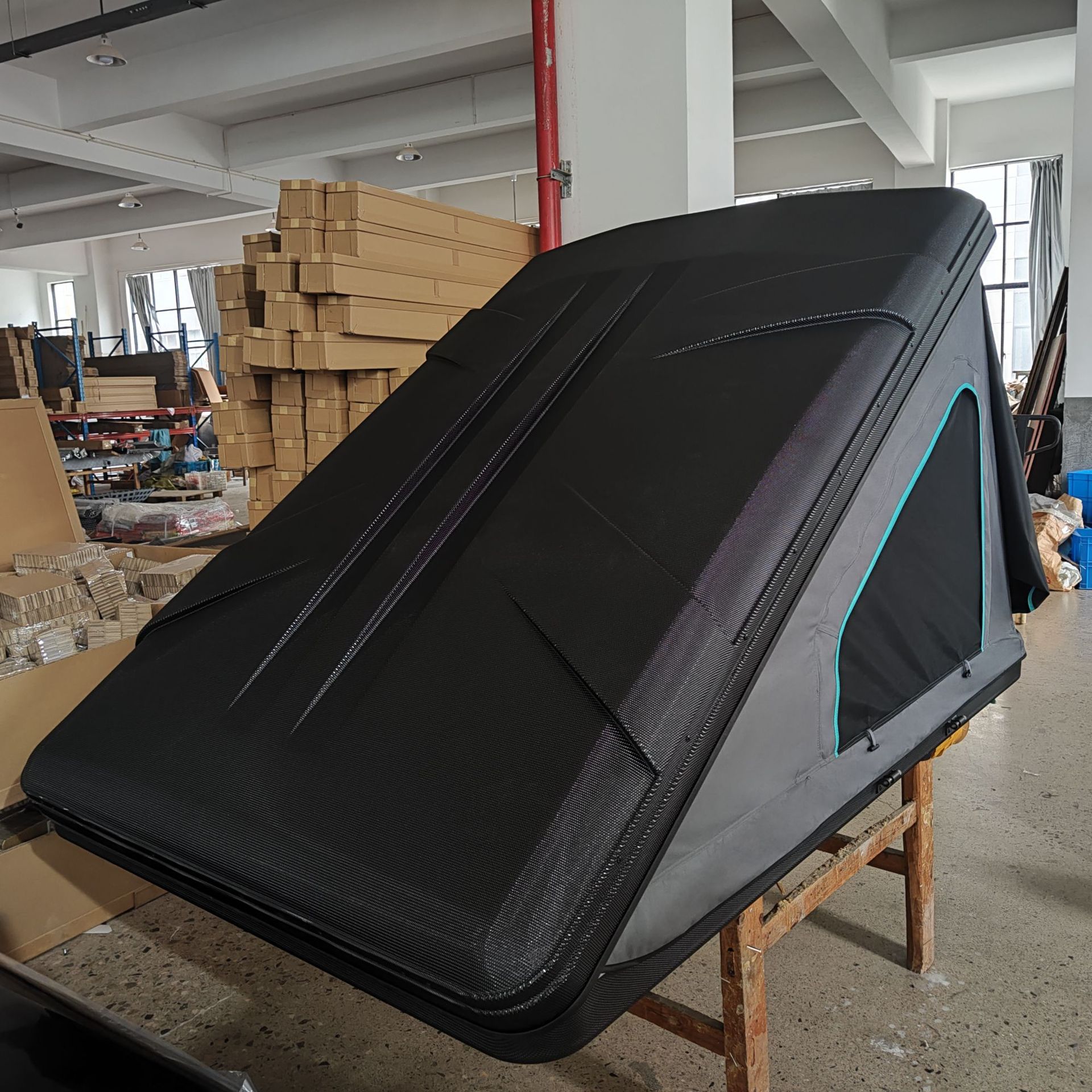 Cross-Border Abs Composite Triangular Tent Outdoor Camping Quick-Opening Folding Tent Suv Car Roof Tent