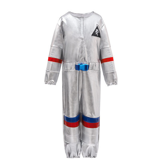 Sports Games Children's Space Suit Silver Space Suit Pilot COS Suit Professional Performance Suit Cosplay Costume