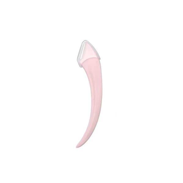 Pointed tail crescent eyebrow razor single without packaging