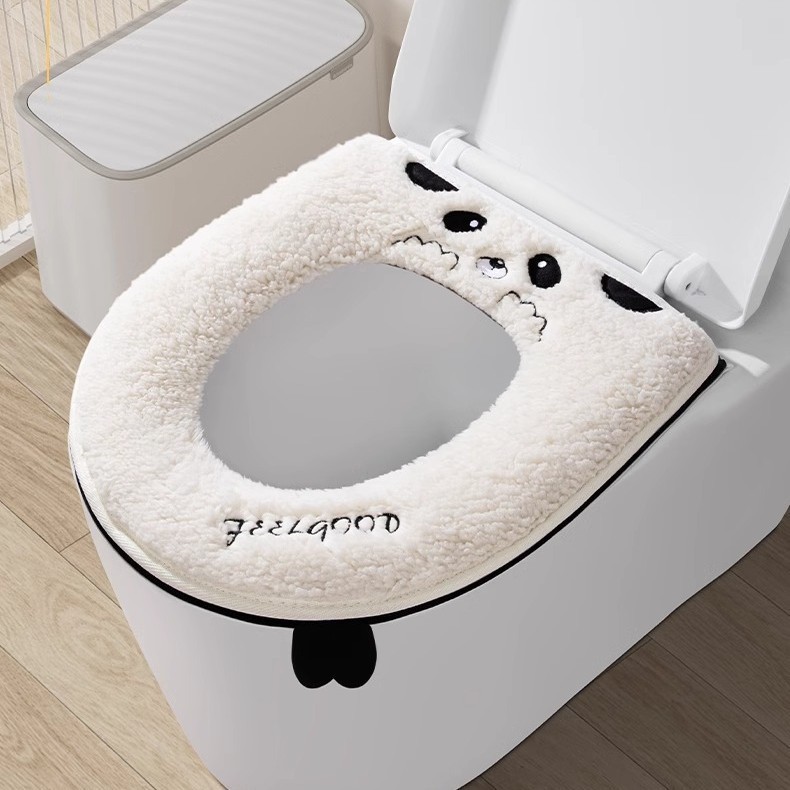 Waterproof Toilet Seat Cushion for All Seasons, Household Toilet Cover Pad, Winter Zipper Type Toilet Seat Cover