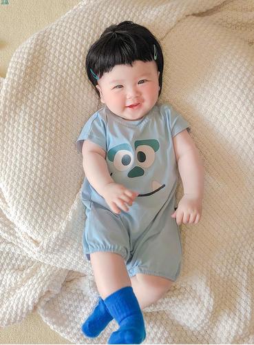 Baby clothes summer thin onesie for babies, sleeveless top for summer, newborn cute and adorable cartoon-style romper