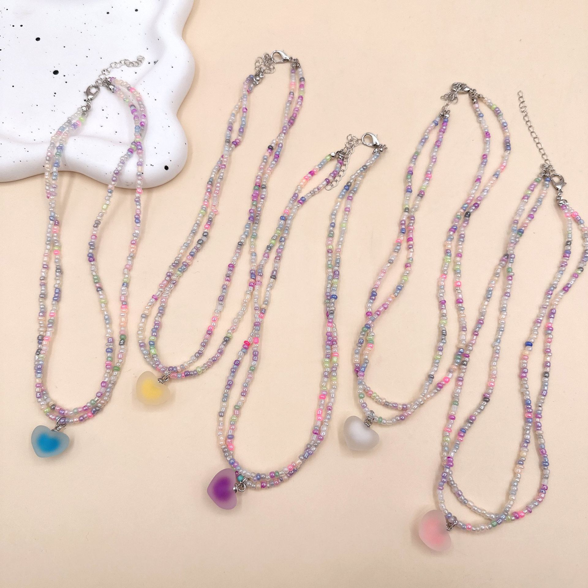 Retro necklace from pearl handmade