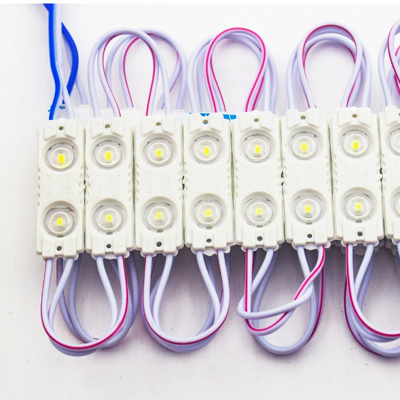 Световой источник LED, литьё под давлением, водонепроницаемая, световой модуль с высоким блеском, линзовый модуль, 12 В, световой рекламный короб 2 лампы, литьё под давлением