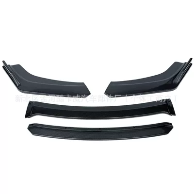 Four-Section Trim Strip Front Lip, Other Car Modifications - bright-black-carbon-pattern