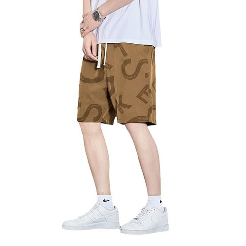 Summer Ice Silk Outerwear Quick-Dry Loose Basketball Pants Five-Finger Casual Sports Shorts for Boys and Teenagers Stylish