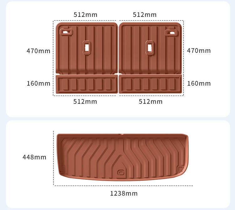 TPE Car Floor Mats for AITO M9 24-25 Full Coverage