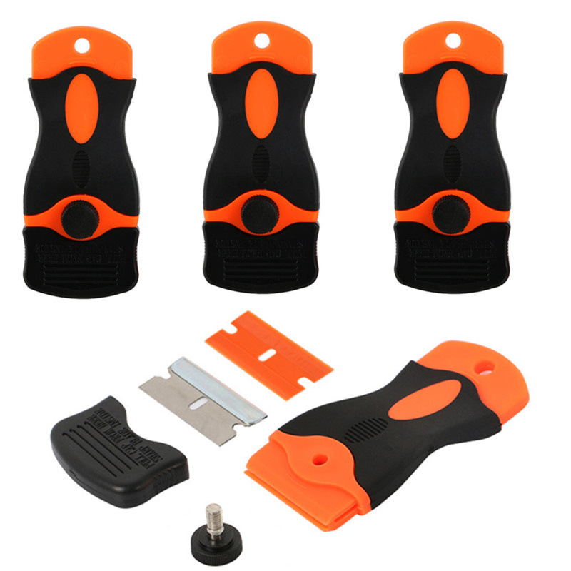 两用汽车贴膜玻璃清洁工具小铲刀保洁除胶实用塑料刮刀 刮胶片