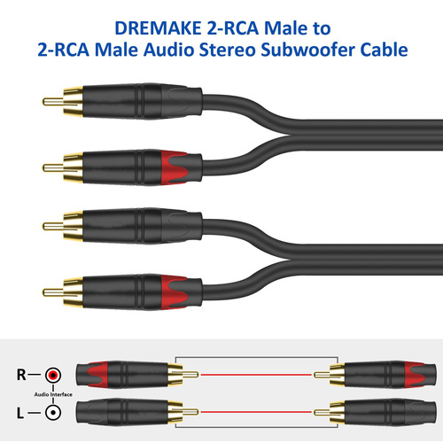 2rca audio cable, two-to-two audio connection cable, speaker amplifier, CD amplifier, balanced audio signal cable