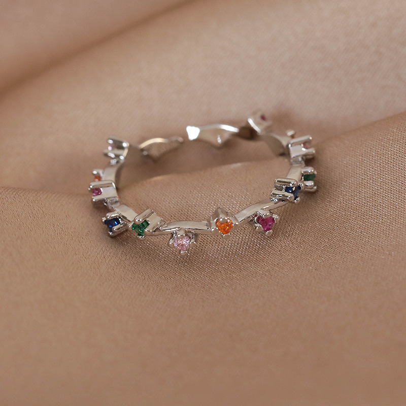 Holiday, Daily Occasion Copper Simple Style Classic Style Inlay Color Block Rhinestones Rings
