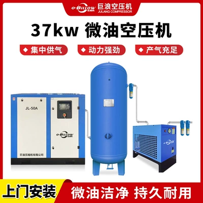 37Kw Micro-Oil Air Compressor with Variable Frequency and Low Noise, Specifically for the Electroplating Industry, 8kg 6 Cubic Meter Air Compressor with Nationwide Warranty