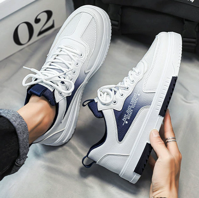 Дышащие сетчатые студенческие кроссовки новый летний 2024 спортивная мода увеличивает мужскую обувь повседневная мужская белая обувь