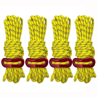 reflective luminous wind rope 4 | Çadırlar - yellow-8-character-buckle-4m-4-rollsbag