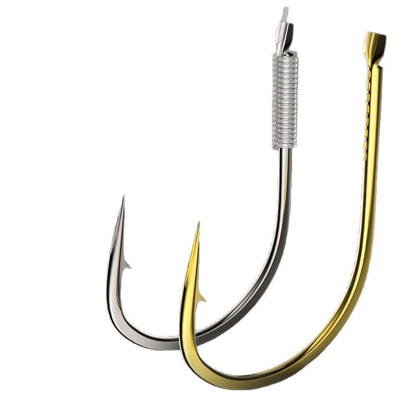 Double-Groove Ghost Tooth Izu Fish Hook with Blood Groove, Bulk Fishing Hook with Barbs for Crucian Carp, Fishing Tackle for Bottom Fishing
