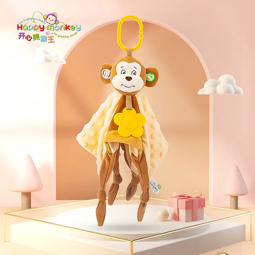 Cushion for babies, chewable comfort doll, sleep aid toy, plush hand puppet for kids