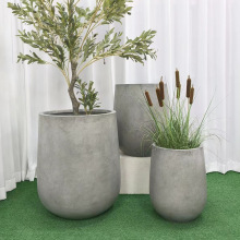 水泥花盆花箱种植箱户外庭院花卉绿植盆景盆酒杯形镁泥盆北欧风格