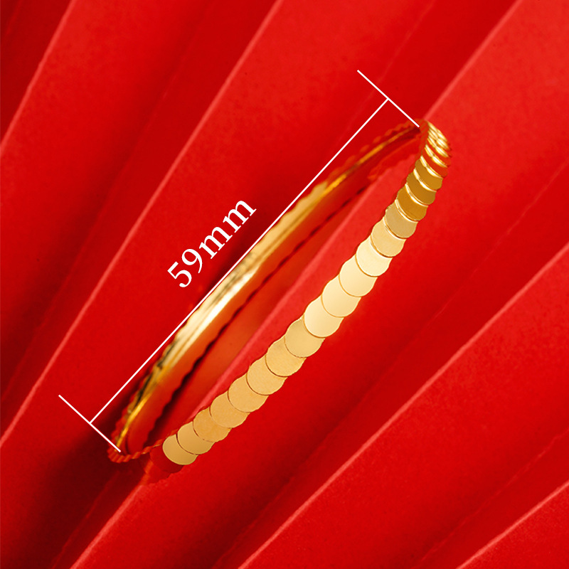 Pulsera de panal de oro arena antiguo patrimonio cerrado pulsera femenina chapado en oro vivo caliente estilo chino suministro de joyas al por mayor