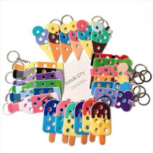 跨境新款diy钥匙扣洞洞钥匙圈挂饰个性PVC钥匙板挂件装饰品配饰