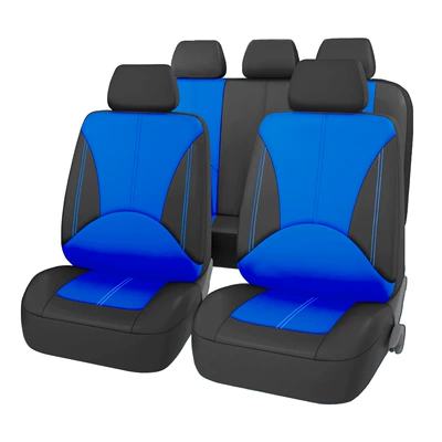 Universal seat cover car seat covers 9-piece - blue-five-seater-9-piece-set