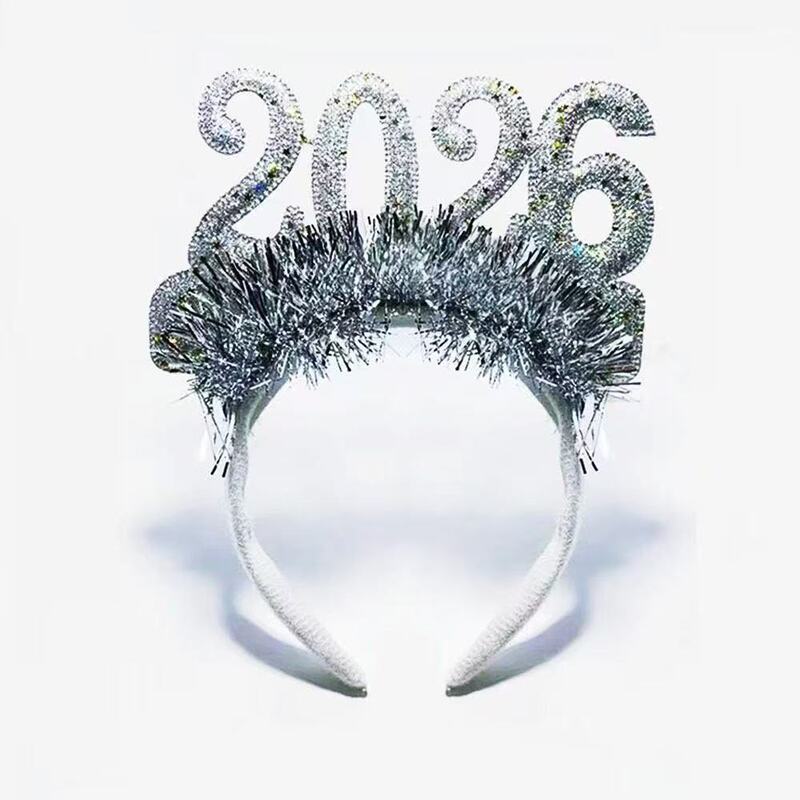 新年2026跨年发箍派对狂欢闪粉彩色头饰数字圣诞氛围跨境亚马逊热|undefined