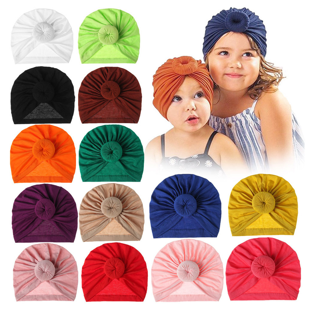 Europe and America children doughnut Hat Newborn ventilation Sets of headgear baby Solid Tire cap Baby Indian hat
