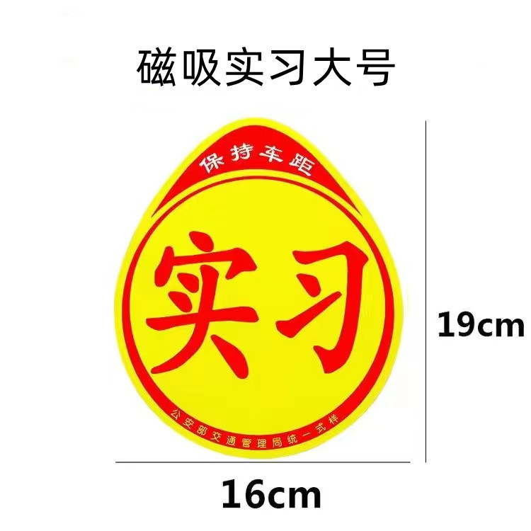正規初心者コース実習マーク吸盤式 + 磁石式実習シール自動車二合一実習シール|undefined