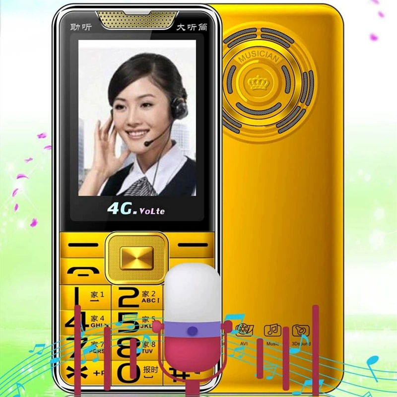 Extra-long mobile phone for elderly, 2.6 inch, wide screen, support function for all network communication standards, 4G, 5G