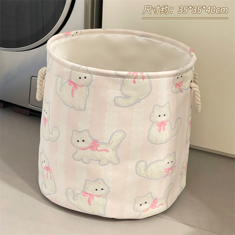 Cesta de ropa sucia de gato lindo Cesta de almacenamiento de ropa sucia Cesta de ropa sucia Cubo de almacenamiento de muñecas Cesta de lavandería Cesta de ropa de dormitorio doméstico