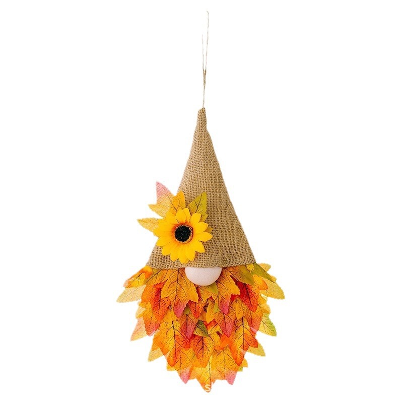 越境感謝祭の装飾用品の豊作シーズンのひまわりの扉は秋の紅葉の花輪を掛けます。|undefined