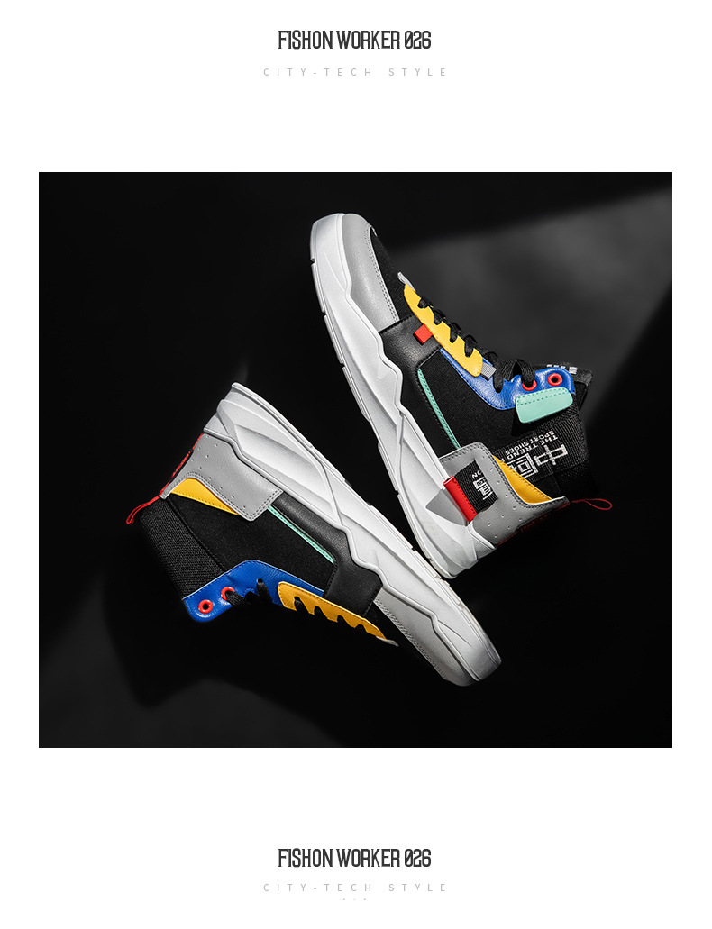 Sneakers alte Scarpe da uomo Inverno Nuova primavera e autunno Traspirante Casual Versatile Plus Velluto Cotone Sport Alla moda_voghion.com