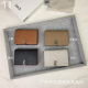 Genuine Leather Short Card Holder Coin Purse Film Holder Multi-Card Large Capacity Solid Color All-Match Two-Fold Small Wallet Fashionable Simple