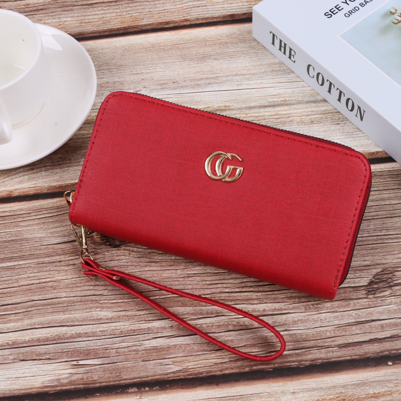 2023 nuevas mujeres de embrague moda calle tiro personalidad doble C grano fino gran capacidad diseño logo