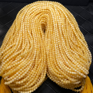 [Natural Raw Amber Beeswax] Russian Material Exquisite 16-inch White Flower Wax with Chain Diameter 4 + mm Full Honey Wax